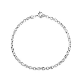 Silver Fine Curb Anklet – width 2.2 mm Length 23 cm – 30 cm 925 Silver