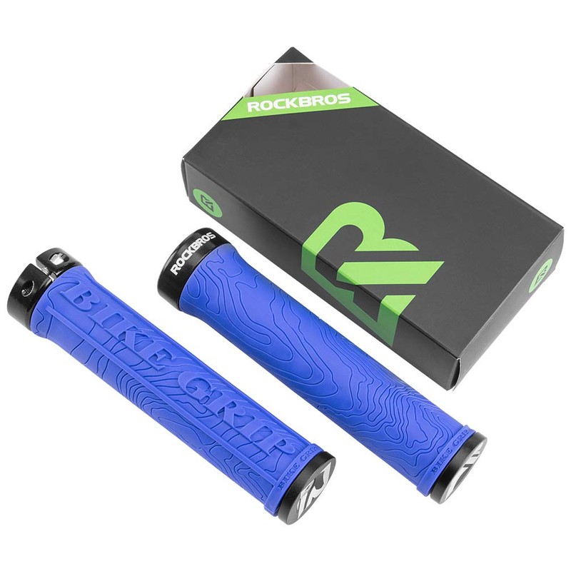 ROCKBROS Bike Handlebar Grips Double Lock-on Bicycle Handle Bar Ends