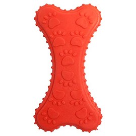 Fancy Pets Juguete Mordedera de Hueso de Caucho con Huellas para Perro