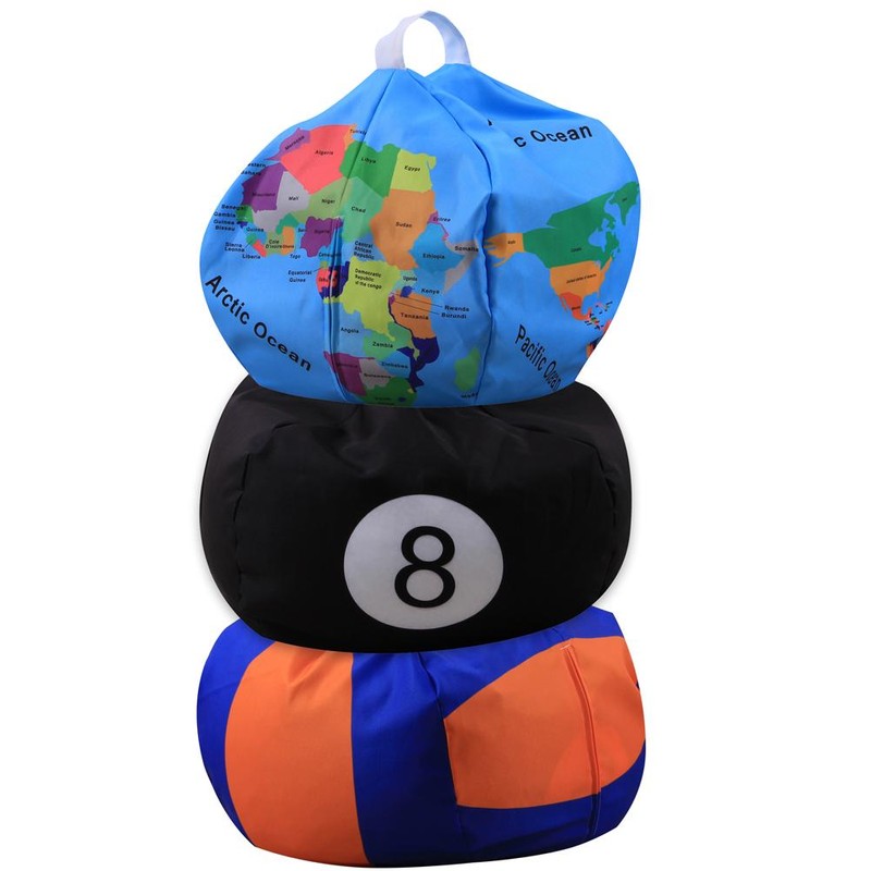 Storage Bean Bag Chair 26 Inch Beanbag Cover with Zipper
