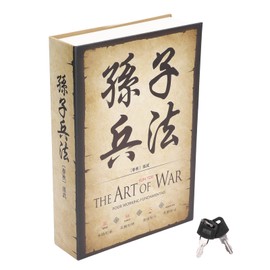 Book Safe with Key, Secret Book Safe Box Chinese The Art of War Dictionary Safe with Hidden Compartment for Money Jewelry Card Storage, 8.7 X 5.9 X 1.7in