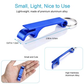 Mcyye 6PCS Colorful Mcyye Beer Bottle Openers, Premium Metal Keychain Bottle Opener, Beverage Bottle Opener for Men, Women, Small and Practical, Easy to Carry, Open the Lids of Beer Bottle Easily