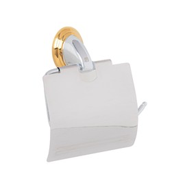 Foset Aqua AQA-82G, Portarrollo metálico Acabado Cromo-Oro Sistema de Montaje para semiempotrar