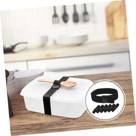 SHOWERORO 6pcs Box Bento Box Strap Bento Accessories Lunch Holder Box Strap Bento Box Straps Box Tie down Strap Outdoor Bento Strap Bento Box Belts Reusable Bento Box Belt Polyester Black