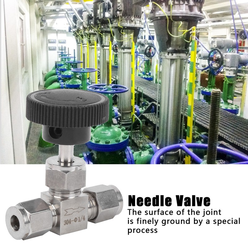 304 Stainless Steel Valve 2‑Way High Pressure Needle Flow Control
