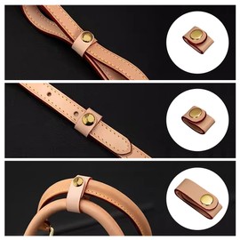 OLizee® 6 Pack PU Leather Handbag Strap Shortener Handbag Handle Wrap Cover Bag Handle Cover Wrap Tote Bag Handle Protector Shoulder Bag Handle Wrap for Travel Beige