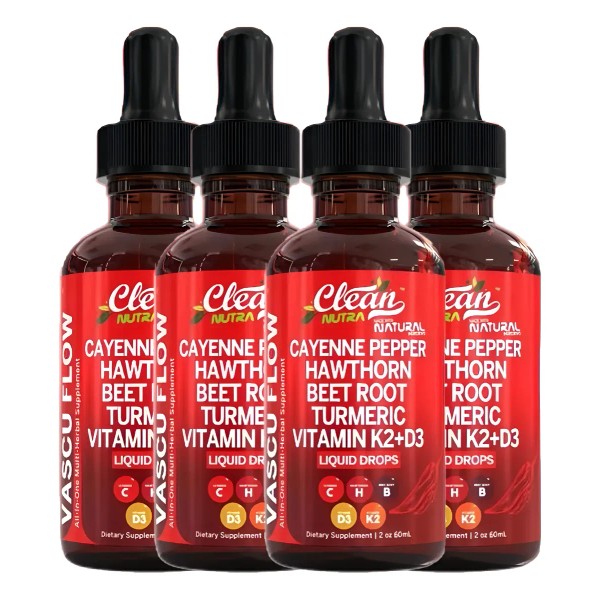 4pc Gotas Clean Nutra Chile Cayena + Ingredientes Naturales