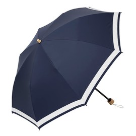 LIEBEN-0703 Folding Parasol Cool Plus UV Thermal Shielding Folding Umbrella, Ribbon, Women's, 19.7 inches (50 cm) x 8 Ribs, Fabric Uses 100% Light Shading Rate, 99.9% More Than 99.9% UV Protection,