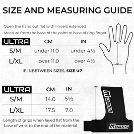 Murgs Ultra Crossfit Hand Grips (S/M) - 3mm Microfiber Gymnastics Grips, Comfortable Pull Up Grips, Crossfit Grips For Palm Protection - Weightlifting & Fitness, Hand Grips For Men & Women