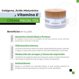Crema facial DIA colágeno, ácido hialurónico y Vitamina E con SPF15 Beohemp 50 g
