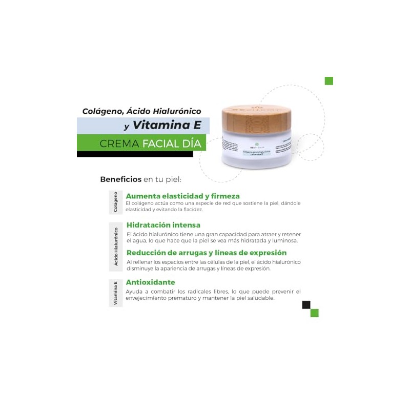 Crema facial DIA colágeno, ácido hialurónico y Vitamina E con