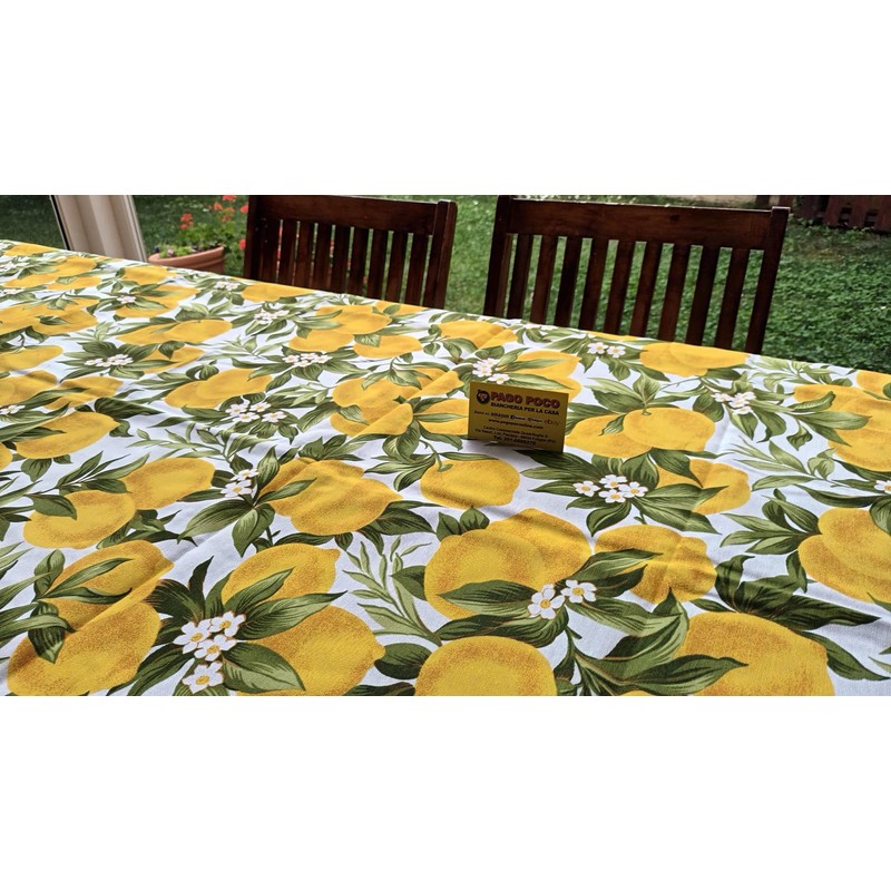 Pago Poco ULIV Square Tablecloth with Lemon Pattern and Branches