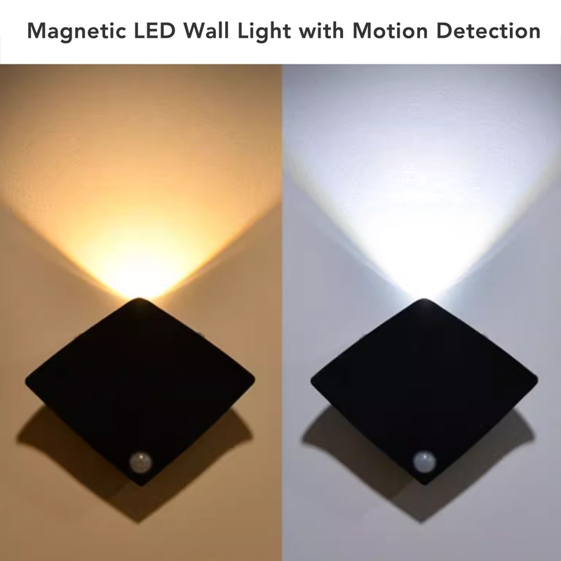 Motion Sensor Night Light Magnet Mounting USB Rechargeable Motion Activated