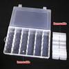UKKQES 36 Grids Clear Stackable Plastic Organizer Storage Box Container