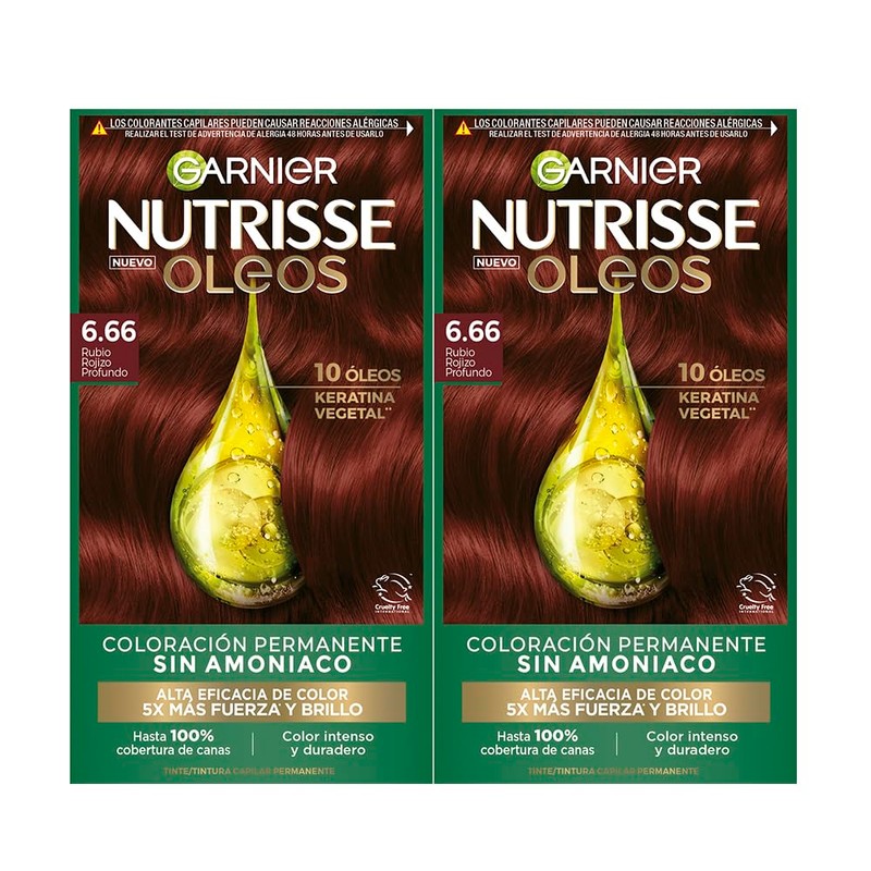 Garnier, Kit Nutrisse Kit Oleos Rubio Rojizo Profundo 6.66 2