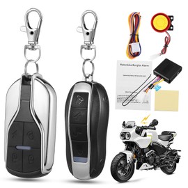 Vaguelly Motorcycle Alarm System 12V Adjustable Sensitivity Security Kit Remote Control for Motorbikes and Scooters