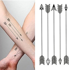 Oottati Small Cute Temporary Tattoo Arrow Arm (Set of 2)