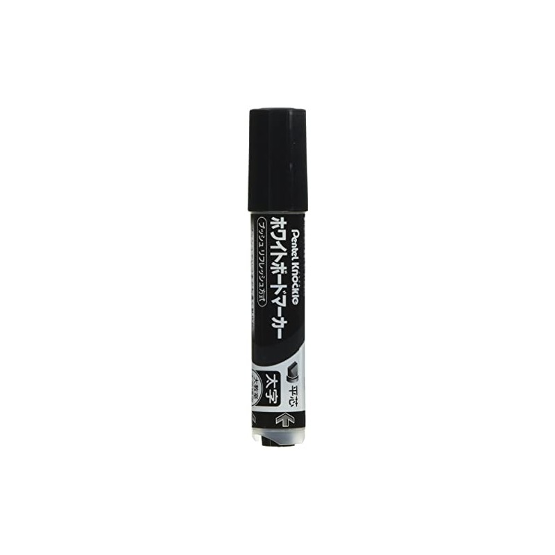 Pentel XEMWL6WA Knockle Dry Erase Markers, Flat Tip, Bold, Black,