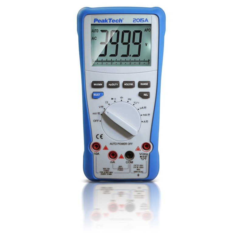 PeakTech 2015 A - True RMS Digital Multimeter, Auto Range,