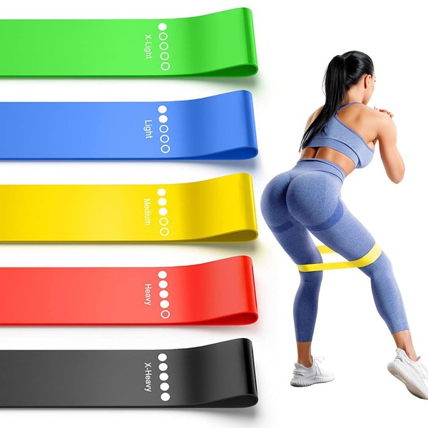 Fitness Bands [Set of 5] Resistance Bands with 5 Levels,