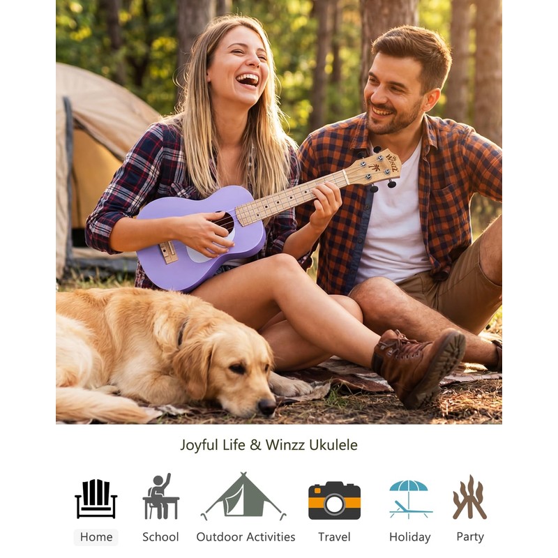 Winzz AU-C00 Concert Ukulele Beginner Set for Adults and Children,