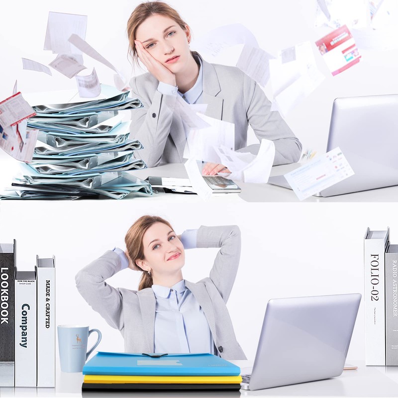 7 Pocket Accordian File Folders, Expanding File Folder A4 Letter