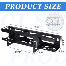 Hicarer 1 Pack Caulking Tube and Gun Holder 6 Slot 16.3 x 6.1 x 3.4 Inch Caulking Gun Storage Rack with Horizontally Base Sealant Organizer for Garage Workshop Work Van Wall Mounted Tubes and Nozzle
