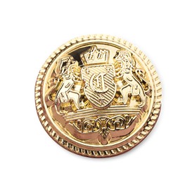 Fashion Decorative Metal Buttons Lace Mesh Surafce With Logo Coat Suit Buckle ,Pack of 10