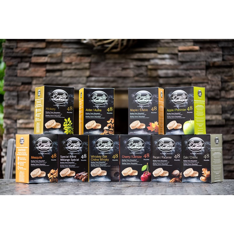 Bradley Smoker Bisquettes for Grilling and BBQ, Oak Blend, 48