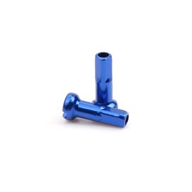 Bike Spoke Nipples Aluminum Alloy Spoke Nipples Mountain Bicycle Spoke Cap for 14G 40Pcs 6 * 14mm Blue
