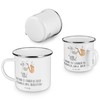 Mr. & Mrs. Panda Camping Emaille Tasse 8. Hochzeitstag Blechhochzeit