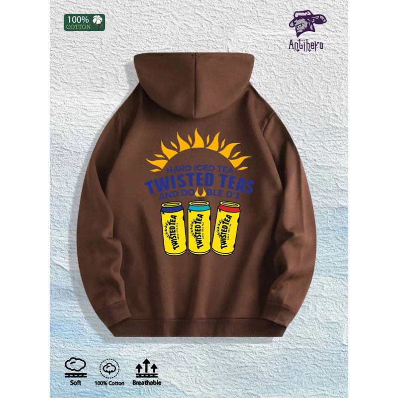 Twisted Teas & Double D's" Graphic Hoodie 100% Cotton US