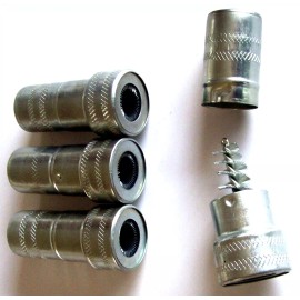 NO NAME 4 BATTERY TERMINAL AND POST CLEANER BRUSHES POSITIVE NEGATIVE BRUSH