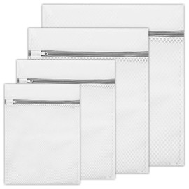 Miawtro 4 Stück Wäschenetz für Waschmaschine, Wäschesack wäschebeutel mit Reißverschluss, Laundry Bag für Empfindliches Mäntel, Bluse, Schuhe, BH, Socken
