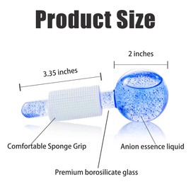 Smasener Ice Globes for Facials, Ice Globes, 2 Pieces Facial Ice Globes, Cooling Globes, Globes for Face, Neck & Eyes, Firming the Skin, Reducing Puffy and Wrinkles (Packed as a Pair, Blue)