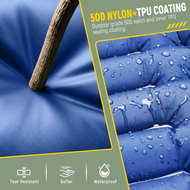 Double Sleeping Pad - Ultralight Sleeping Mat with Built-in Foot