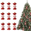 12Pcs Christmas Glitter Candy Ornaments,Plastic Xmas Candy Christmas Tree Pendant,Hanging