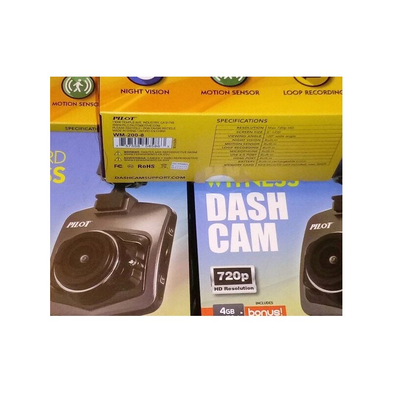 Pilot Automotive 1 NEW Pilot Dash CAM Camera includes a