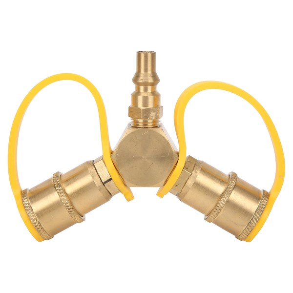 Pwshymi 2 Ways 1/4in Quick Connect Y Splitter RV Propane