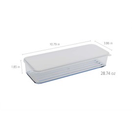 HAIM LIVING - Caja de plástico plana de silicona para cocina y nevera, contenedor transparente de almacenamiento de alimentos para cocina, nevera, congelador (5 x 600 ml)