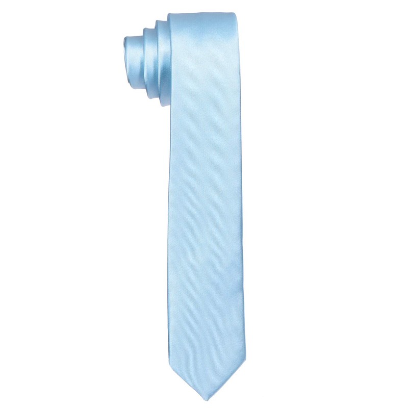 DonDon men's slim tie, 5 cm, plain, matt, shiny and