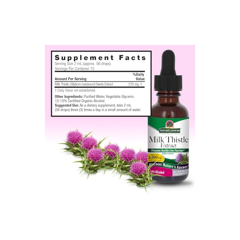 Nature's Answer | Milk Thistle, 2 000 Mg, 1 Oz