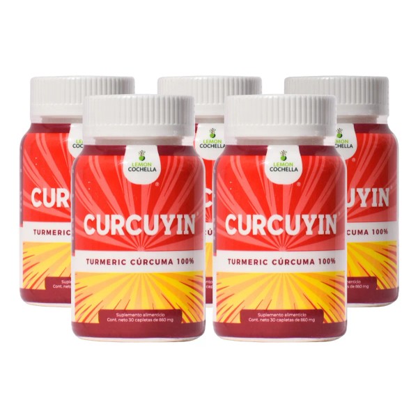Kit De 5 Curcuyin Tumeric Curcuma Sabor Sin Sabor