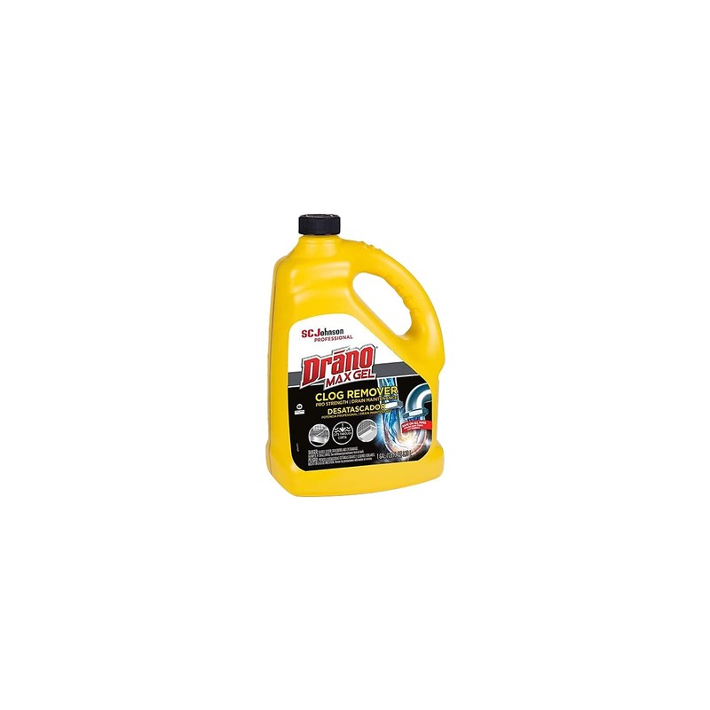 Drano 696642 Max Gel Clog Remover, Bleach Scent, 128 oz