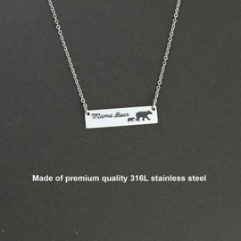 Momma Bear Necklace with 1 Cub Mama Bear Necklace 1 Cub