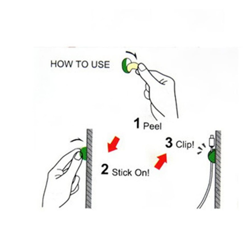 Buer Homie Cable Clips, 6 Pack Cord Organizers, Adhesive Wire