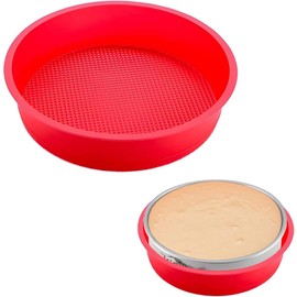 KOOTIPS Springform Cheesecake Pan Protector for 9'',9.5'' Springform, Round Cheesecake Water Bath, Silicone Baking Pan Accessories, Preventing Water from Entering10 inch