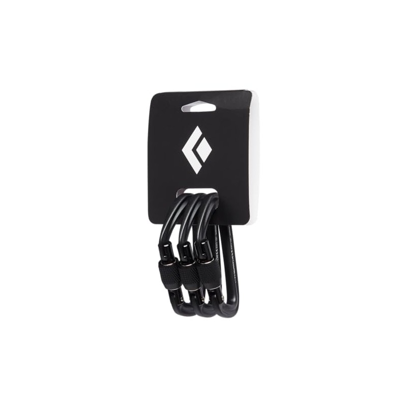 Black Diamond HotForge Screwgate Carabiner - 3 Pack Black, One