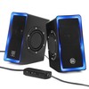 GOgroove Gaming Computer Speakers with BLue LED Light - SonaVERSE