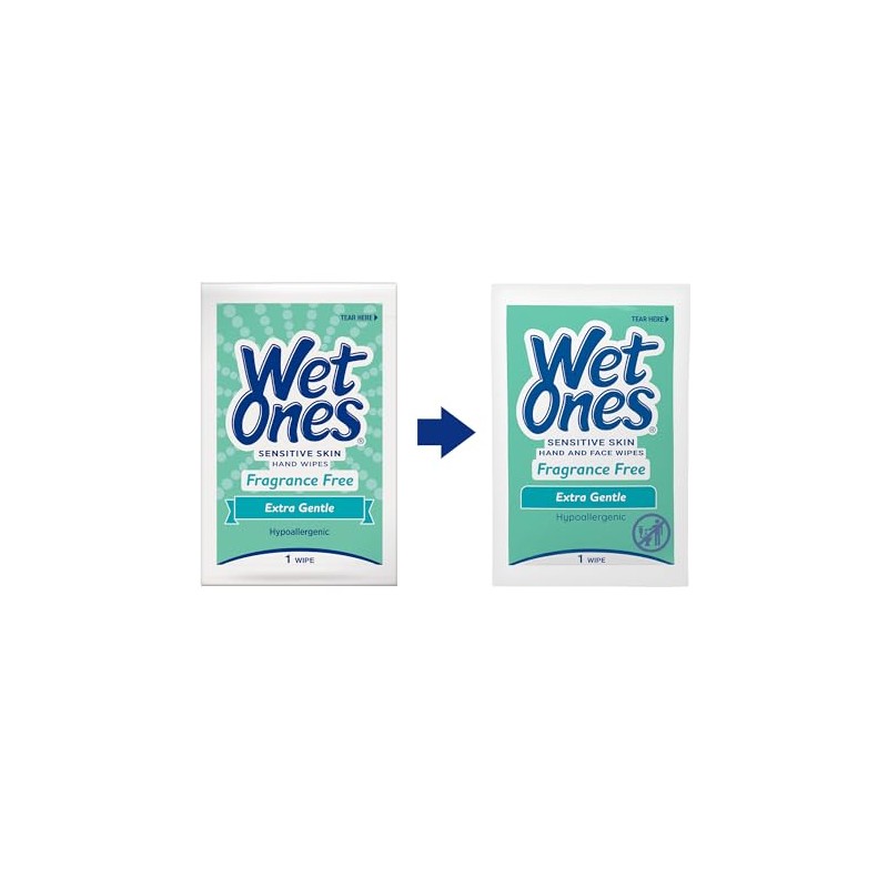 Wet Ones Unscented Hand and Face Wipes - 24 Count,